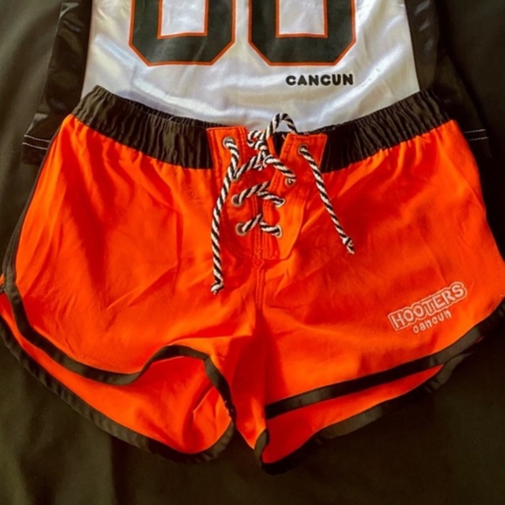 Hooters orange shorts